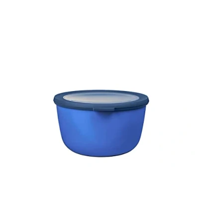 Abbildung von Mepal Multi Bowl Cirqula Round Mikrowellen Geschir Geeignet als Luftdichte Aufbewahrungsbox für den Kühlschrank, Mikrowellengeschirr &amp; Frischhaltedosen 2000 ml Vivid blue
