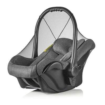 Abbildung von reer Insektennetz für Babyschalen JETZT AUCH FÜR LIEGEFUNKTION, Moskitonetz passend alle Modelle wie Maxi Cosi, schwarz, Extra groß, 87011