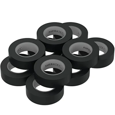 Abbildung von AUPROTEC 10x Isolierband schwarz 15mm x 10m VDE Isoband PVC Elektriker Klebeband DIN EN 60454 3 1