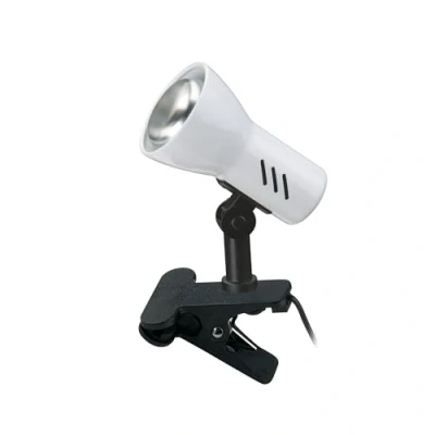 Abbildung von BRILONER Nachttischlampe, Schreibtischlampe, Tischlampe, Leselampe Buch klemme, Klemmlampe, Schwenkbar, Schnurschalter, Weiß
