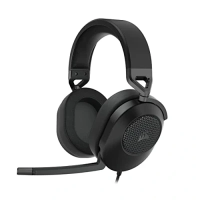 Abbildung von CORSAIR HS65 Surround Multiplattform Kabelgebundenes Gaming Headset Dolby 7.1 Sound SonarWorks SoundID iCUE Kompatibel PC, Mac, PS5, PS4, Xbox, Nintendo Switch, Mobile Carbon