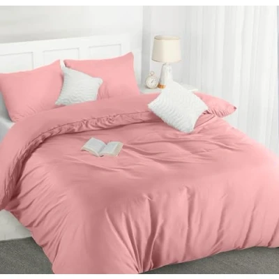 Abbildung von Utopia Bedding Bettwäsche 200x200 Set Mikrofaser Bettbezug cm + 2 Kissenbezüge 50x75 Rosa