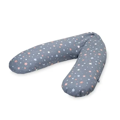 Abbildung von Julius Zöllner Jersey Stillkissen ca. 190 cm Füllung 42 Liter EPS Mikroperlen Made in Germany Bezug aus 100% Baumwoll OEKO TEX® STANDARD 100 Shiny Stars
