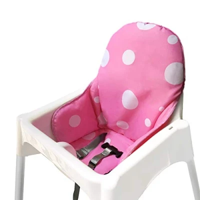 Abbildung von ZARPMA Sitzbezüge Kissen Kompatibel für Ikea Antilop Hochstuhl , Waschbar Faltbarer Baby Bezug Kinder Sitz Covers Stuhlkissen(Rose)