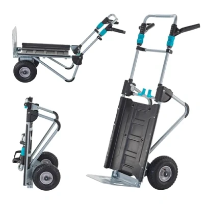 Abbildung von wolfcraft Transportsystem TS 2500 I 5535000 2 in 1 Funktion: Sackkarre und Schubwagen Flexibler Einsatz Schnellklappfunktion einschwenkbare Griffe kompaktes Klappmaß für einfachen Transport