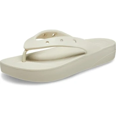 Abbildung von Crocs Damen Classic Platform Flip W Holzschuh, Bone, 38/39 EU