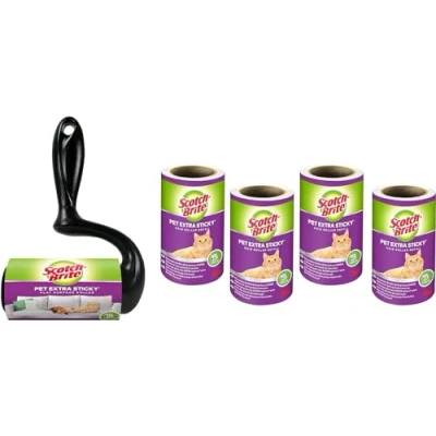 Abbildung von Scotch Brite Pet Extra Sticky Roller für Tierhaare 48 Blatt + 4 Ersatzrolle