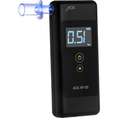Abbildung von ACE AF 33 Alkotester der #1 Alkoholtester laut AUTO BILD (Vergleich 2022/23) polizeigenauer Alkohol /Promilletester, Schwarz