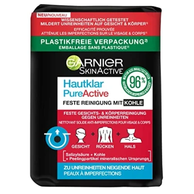 Abbildung von Garnier SKIN Clear Pureactive Solid Cleansing Gesichtsreinigung, Damen, Größe: 100 g,