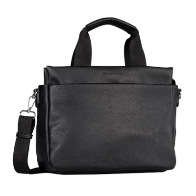 Abbildung von TOM TAILOR Rella Damen Shopper Umhängetasche Reißverschluss Mittelgroß Schwarz