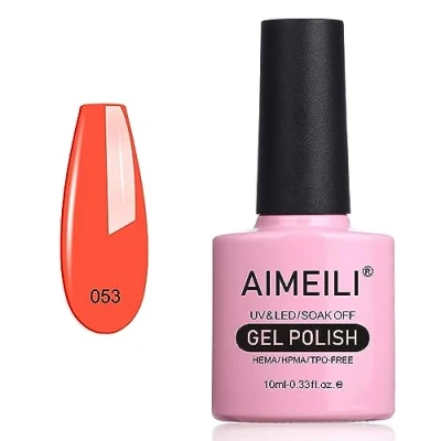Abbildung von AIMEILI UV LED Gellack ablösbarer Gel Nagellack Nail Polish Neon Orange Zest (053) 10ml