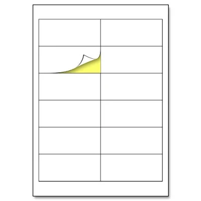 Abbildung von 97 x 42,3mm, 25 Blatt, A4 Aufkleber Etiketten Selbstklebend matt 12 Stück pro Blatt