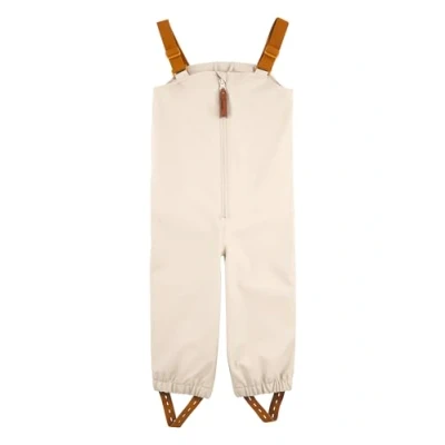 Abbildung von Sterntaler Regenhose ungefüttert Uni Kinder wasserdicht Unisex Matsch und Buddelhose mit verschweißten Nähten elastischen Hosenträgern robuste Regenbekleidung beige, Größe 104