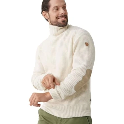 Abbildung von Fjällräven ÖVIK Roller NECK Sweater Strickpullover, Herren, Größe: XL, Chalk white