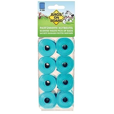 Abbildung von Bags on Board Kotbeutel 120 Beutel parfümiert, 8 Stück (1er Pack)