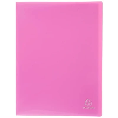 Abbildung von Exacompta 88227E Sichtmappe Opak PP blickdicht, 24 x 32 cm, für DIN A4, 20 Kristallhüllen, hohe Transparenz, 1 Stück, rosa