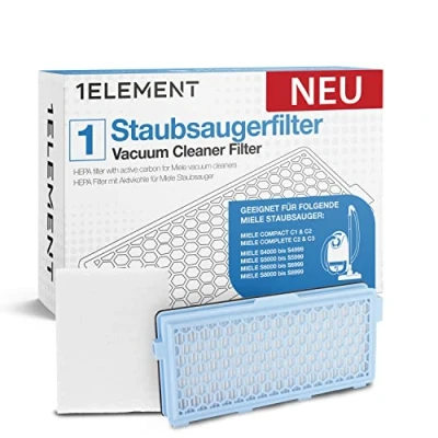 Abbildung von 1 Filter für Miele Staubsauger [Compact C1 &amp; C2, Complete C2 C3, S8340] HEPA und Motorfilter Allergiker gegen Feinstaub Gerüche [S4000, S5000, S6000 S8000 Series] 2022