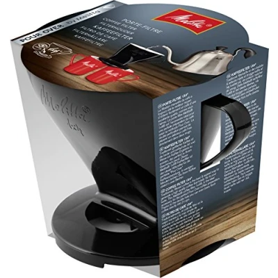 Abbildung von Melitta Kaffeehalter für Filtertüten, Kaffeefilter 1x4 Standard, Kunststoff, Schwarz, 217564