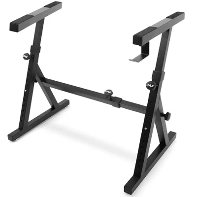 Abbildung von Pyle, Keyboard Ständer, E piano digital stand, Keyboardständer breiten /höhenverstellbar, faltbar, Klavierständer Z Form, Tastatur für 54 88 Tasten, kompatibel mit Yamaha