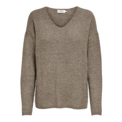 Abbildung von ONLY Onlcamilla V NECK Strickpullover, Damen, Größe: XL, Caribou