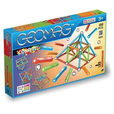 Abbildung von GEOMAG CLASSIC CONFETTI 88 Teile Magnetisches Konstruktionsspiel für Kinder ab 3 Jahren 3D Konstruktion Fördert Kreativität und motorische Fähigkeiten Magnetische Bausteine Swiss Made