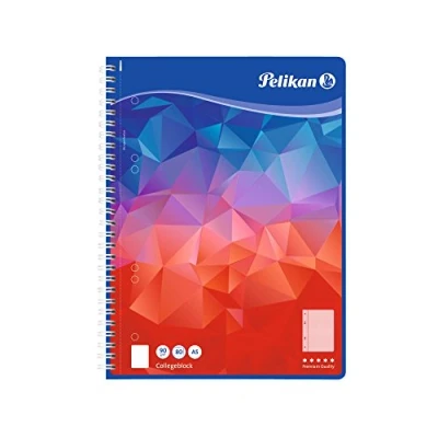 Abbildung von Pelikan 100113 Spiralblock A5, 80 Blatt, Lineatur 28 (kariert), Schulschreibpapier, 90g/m², FSC Mix, weiß