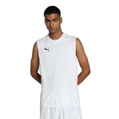 Abbildung von Puma Teamgoal Sleeveless Top, Herren, Größe: Large, White/black/feather gray