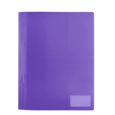 Abbildung von HERMA 19498 Schnellhefter A4 Transluzent Violett Lila, 3 Stück, Sichthefter aus Kunststoff mit Beschriftungsetikett, Einstecktasche &amp; Metallheftzunge, Plastik Set für Schule Büro