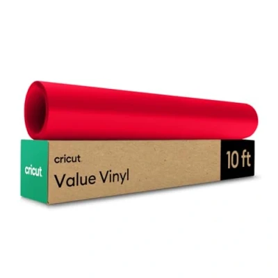 Abbildung von Cricut Value Vinyl Matt, Rot 30,5 cm x 304,8