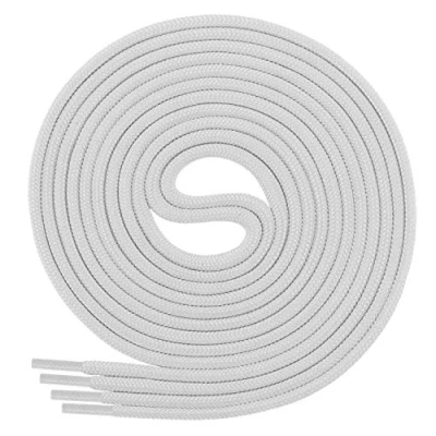 Abbildung von Di Ficchiano Schnürsenkel rund, Rundsenkel für Business und Lederschuhe, reißfester Allroundsenkel, ø 3mm Farbe hellgrau Länge 80cm