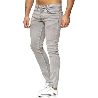 Abbildung von Tazzio Jeans Herren Slim Fit Stretch Jeanshose Hose Denim 16533 (31/30, Grau)