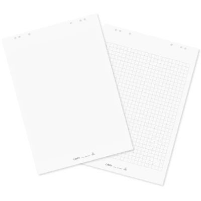Abbildung von Limit 2 x Flipchart Block, kariert und blanko, 20 Blatt je 80 g/m², weiß