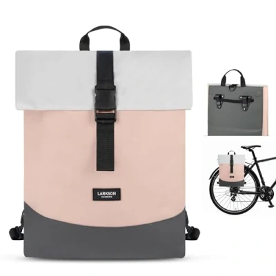 Abbildung von Larkson Fahrradtasche Tammo BIKE 2IN1 Tagesrucksack, Größe: One Size, Rosa grau