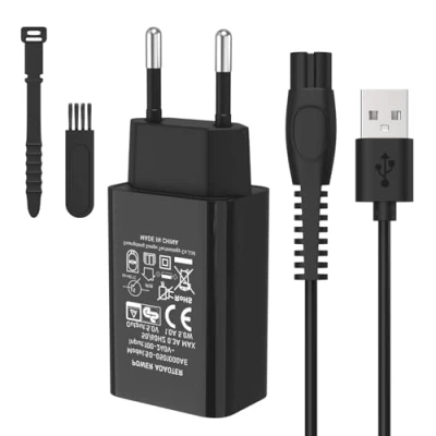 Abbildung von 5V Oneblade Ladekabel für Philips Norelco Rasierer One Blade 360 QP2724 QP2834 MG5910 MG7910 QP4530 QP4631, Beard Trimmer Netzteil Ladegerät mit Kabel