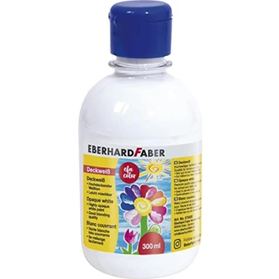 Abbildung von Eberhard Faber 575400 Deckweiß EFA Color, 300 ml Flasche, mit hochdeckendem Weißton