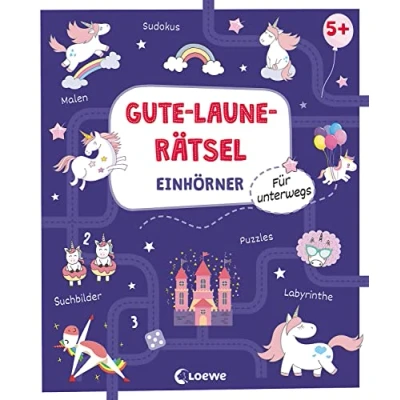 Abbildung von Gute Laune Rätsel für unterwegs Einhörner: Lernspiel Sammlung zum Rätseln und Malen Kinder ab 5 Jahren