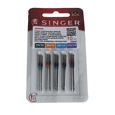 Abbildung von Singer N2020B10AS823R Universalnadel 2020 Mix 10er Nadel, Metall, Silber, 7 x 0,03 4 cm