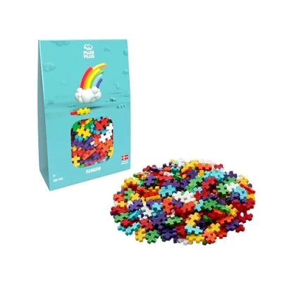 Abbildung von Plus 3977 Geniales Konstruktionsspielzeug, Regenbogen, Kreativ Bausteine, Bausteineset für Kinder, 300 Teile