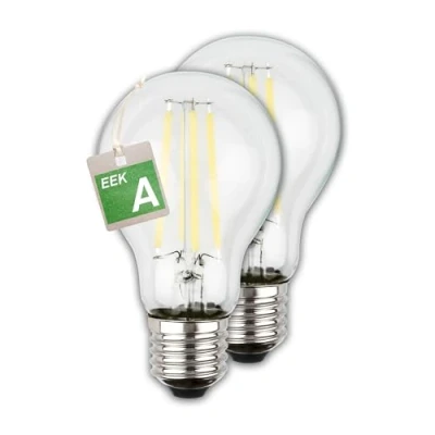 Abbildung von LED Leuchtmittel Birne E27 4W klar 3000K 840 lm EEK A 2er