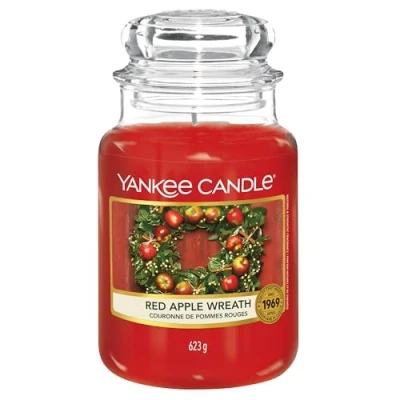 Abbildung von Yankee Candle Duftkerze im großen Jar, Red Apple Wreath, Brenndauer bis zu 150 Stunden