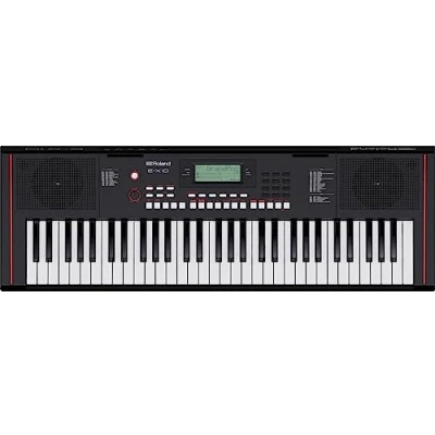 Abbildung von Roland E X10 Keyboard 61 Tasten Piano, perfekt für Einsteiger &amp; Unterricht 600+ Sounds Stereo Lautsprecher 140 integrierte Songs MIDI Steuerung via USB Mikrofon Aux Eingang