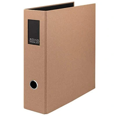 Abbildung von Rössler Papier 1317452629 S.O.H.O. Ordner DIN A4 mit Rückenschild, Rückenbreite 85 mm, kraft, 1 Stück