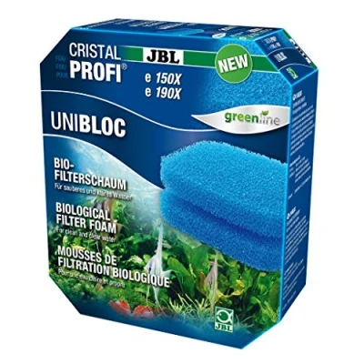 Abbildung von JBL UniBloc 6016200 Bio Filterschaum Einsatz für Aquarienfilter CristalProfi e 150X, 190X, 2er Pack