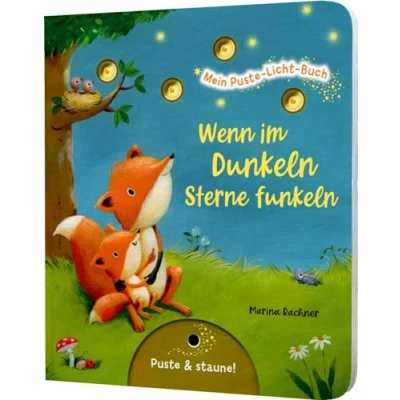 Abbildung von Mein Puste Licht Buch: Wenn im Dunkeln Sterne funkeln: Gute Nacht Buch mit und LED Lämpchen, Mitmachbuch für Kinder ab 18 Monaten