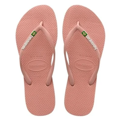 Abbildung von Havaianas Slim Brasil Logo Flip Flops Damen, Crocus Rose, 35/36 EU