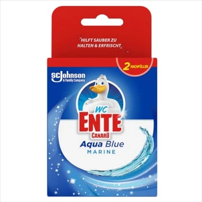 Abbildung von WC Ente Aqua Blue Einhänger Nachfüller, Duftspüler, Marine Duft, Blauspüler, 2er Pack, (2 x36g)
