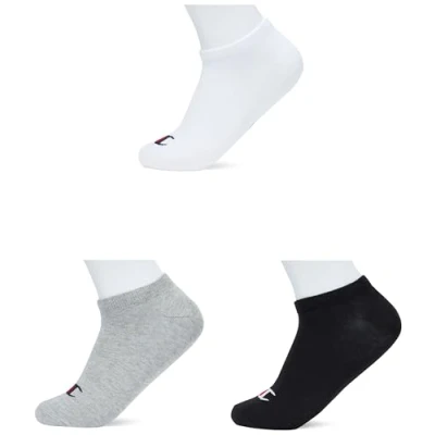 Abbildung von Champion Unisex Basics 3pk Sneaker Socken, Hellgrau Meliert, 35 38 EU