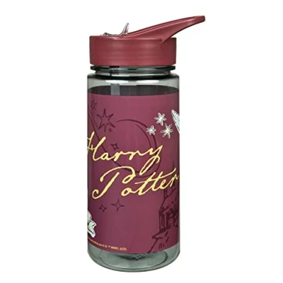 Abbildung von Scooli Trinkflasche Harry Potter für Kinder mit Motiv Wasserflasche aus Kunststoff BPA frei ca. 500ml Fassungsvermögen integrierter Strohhalm ideal Kindergarten und Schule