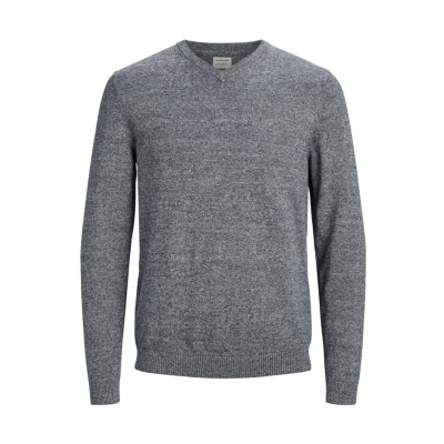 Abbildung von Jack &amp; Jones Jjebasic Vneck Strickpullover, Herren, Größe: Small, Grey