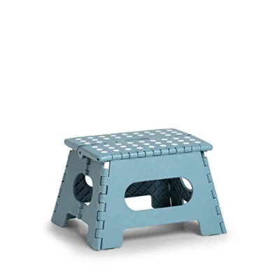 Abbildung von Zeller 13032 Premium Klapphocker faltbar, Kunststoff, eisblau, TÜV geprüft, belastbar bis 150 kg, ca. 35 x 28 22 cm
